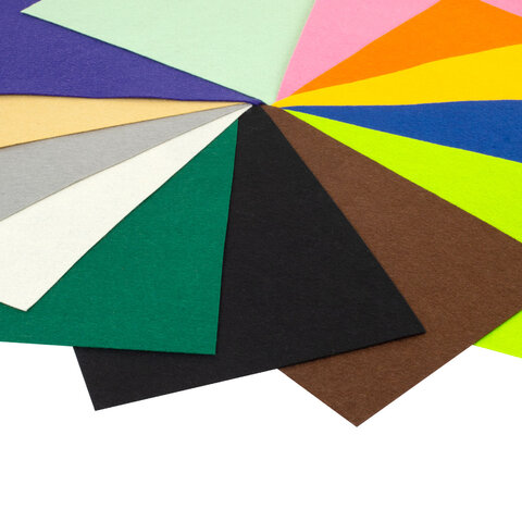 Фетр жесткий А4, 1 мм, 15 листов, 15 цветов, плотность 160 г/м2, ОСТРОВ СОКРОВИЩ, 665668 - фото 6