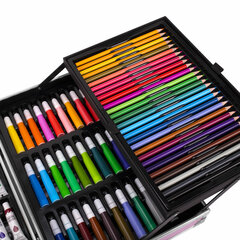 Набор ЮНОГО ХУДОЖНИКА &laquo;ЕДИНОРОГ&raquo; для рисования и творчества в кейсе ЮНЛАНДИЯ, 165 предметов, 665670