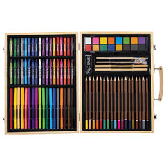 Набор ЮНОГО ХУДОЖНИКА &laquo;ANIMALS&raquo; для рисования и творчества в кейсе ЮНЛАНДИЯ, 100 предметов, 665675