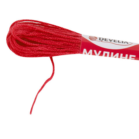 Нитки для вышивания (мулине), Набор 7 цветов "Школьный", 10 м, хлопок, DEVELIA (Девелия), 665676