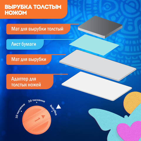 Машинка для вырубки и тиснения 210х300 мм с инструментами "ОС-4", формат А4, ОСТРОВ СОКРОВИЩ, 665679 - фото 27