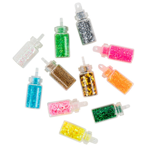 Блестки для декора НАБОР 48 видов по 2 грамма, в стеклянных тубах ОСТРОВ СОКРОВИЩ, 665681 - фото 6