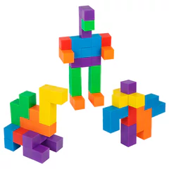 Магнитный конструктор MAGNETIC CUBES &laquo;КУБИЧЕСКИЙ&raquo;, 48 магнитных кубиков, BRAUBERG KIDS, 665723