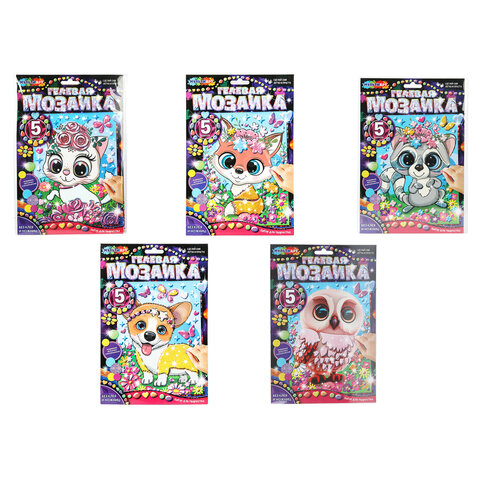 Набор для создания аппликации из гелевой мозаики, 17х23 см, АССОРТИ, МУЛЬТИ АРТ