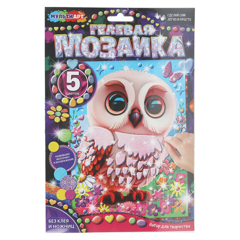 Набор для создания аппликации из гелевой мозаики, 17х23 см, АССОРТИ, МУЛЬТИ АРТ