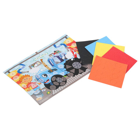 Фигурная мозаика из ЭВА, АССОРТИ 7 видов, 15х21 см, на картоне, МУЛЬТИ АРТ, 5926 - фото 4