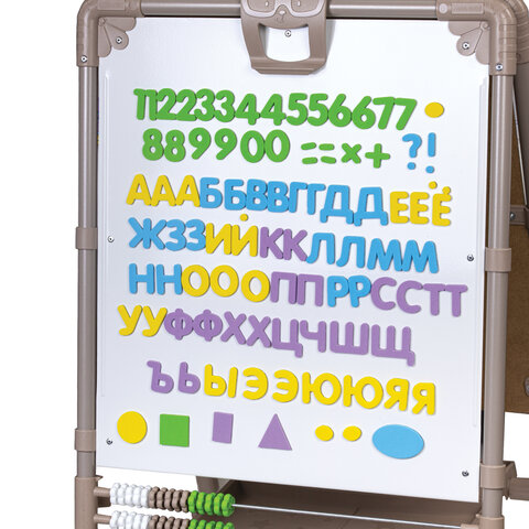 Мольберт растущий для мела/магнитно-маркерный 53х46 см BRAUBERG "NIKA KIDS", БЕЖЕВЫЙ, 665759
