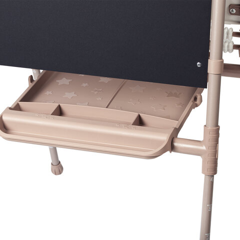 Мольберт растущий для мела/магнитно-маркерный 53х46 см BRAUBERG "NIKA KIDS", БЕЖЕВЫЙ, 665759