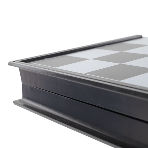 Шахматы, шашки, нарды магнитные "3в1" ХИТ, доска 25*25см, ЗОЛОТАЯ СКАЗКА, 665763