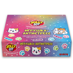 Игрушка-антистресс "КОШАЧЬЯ ЛАПКА С ПОМПОНАМИ", 7х6 см, ассорти 4 цвета, дисплей, JOLLY JOT (ДЖОЛЛИ ДЖОТ), 665774