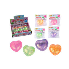 Игрушка-антистресс &laquo;СТЕКЛЯННОЕ СЕРДЦЕ&raquo;, 5 см, ассорти 4 цвета, дисплей, JOLLY JOT (ДЖОЛЛИ ДЖОТ), 665808