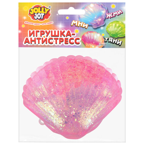 Игрушка-антистресс "РАКОВИНА", 8 см, ассорти 4 цвета, дисплей, JOLLY JOT (ДЖОЛЛИ ДЖОТ), 665814
