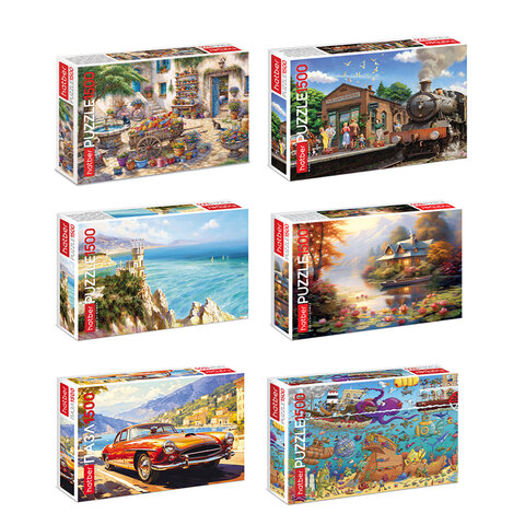 Пазл картонный 1500 элементов, АССОРТИ, 670х480мм, HATBER