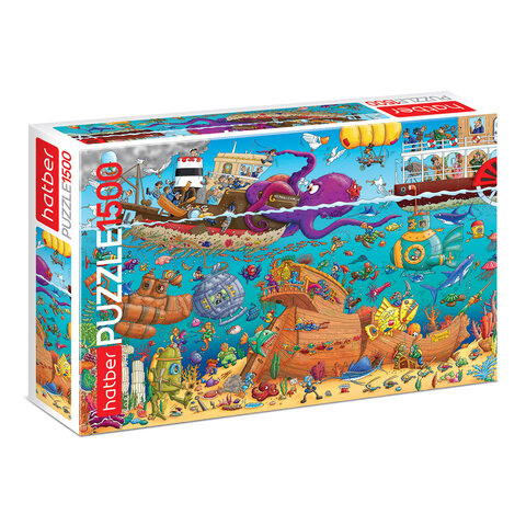 Пазл картонный 1500 элементов, АССОРТИ, 670х480мм, HATBER