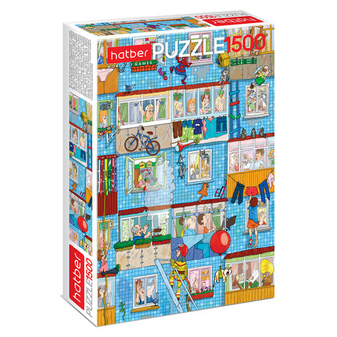 Пазл картонный 1500 элементов АССОРТИ, 670х480 мм, HATBER