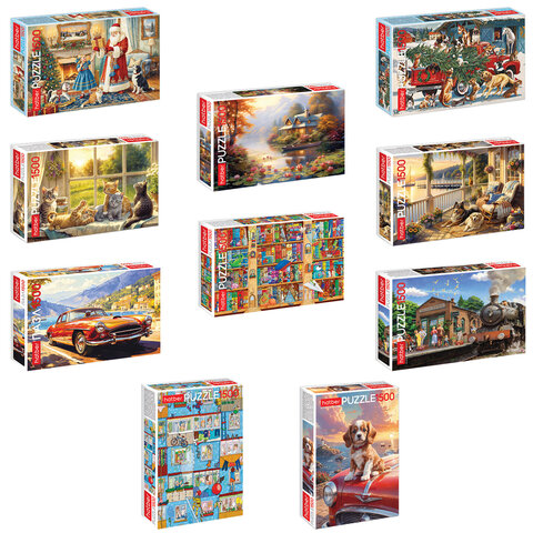 Пазл картонный 1500 элементов, АССОРТИ, 670х480мм, HATBER