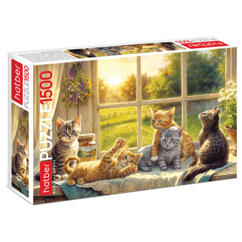 Пазл картонный 1500 элементов, АССОРТИ, 670х480мм, HATBER