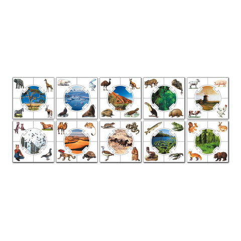 Настольная игра Лото для детей, картонное (6 полей, 48 карточек), АССОРТИ, 10 КОР