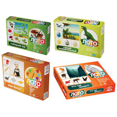 Настольная игра Лото для детей, картонное (6 полей, 48 карточек), АССОРТИ, 10 КОР