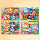 Пазлы картонные 12 элементов + 54 элемента, КОМПЛЕКТ 32 шт., поле 17,5х13 см, РЫЖИЙ КОТ