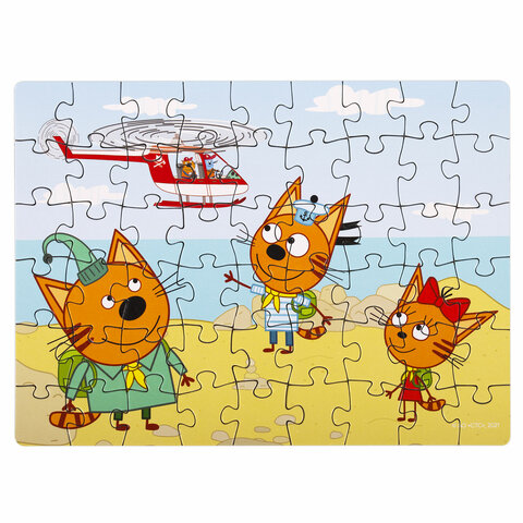 Пазлы картонные 54 элемента "Лицензионные сюжеты", КОМПЛЕКТ 30 шт., поле 17,5х13 см