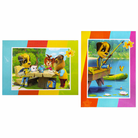 Пазлы картонные 54 элемента "Лицензионные сюжеты", КОМПЛЕКТ 30 шт., поле 17,5х13 см