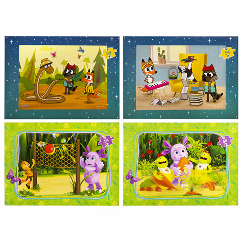 Пазлы картонные 54 элемента "Лицензионные сюжеты", КОМПЛЕКТ 30 шт., поле 17,5х13 см