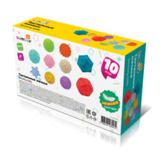 Тактильные мячики, сенсорные игрушки развивающие, ЭКО, 10 штук, диаметр 60-80 мм, BAMBOX BABY (БАМБОКС БЭБИ), 665899