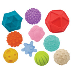 Тактильные мячики, сенсорные игрушки развивающие, ЭКО, 10 штук, диаметр 60-80 мм, BAMBOX BABY (БАМБОКС БЭБИ), 665899