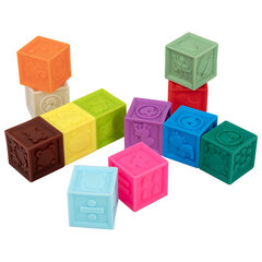 Тактильные кубики, сенсорные, ЭКО 12 штук, BAMBOX BABY (БАМБОКС БЭБИ), 665900