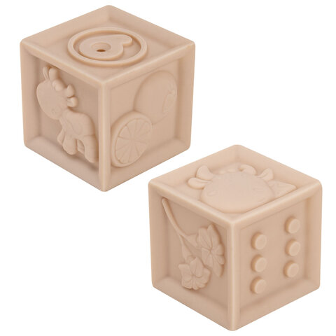 Тактильные кубики пастельные сенсорные ЭКО 12 штук, BAMBOX BABY (БАМБОКС БЭБИ), 665901