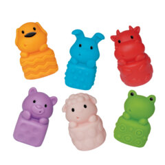 Тактильные игрушки, &laquo;Животные&raquo;, сенсорные развивающие, ЭКО, 6 штук, BAMBOX BABY (БАМБОКС БЭБИ), 665903