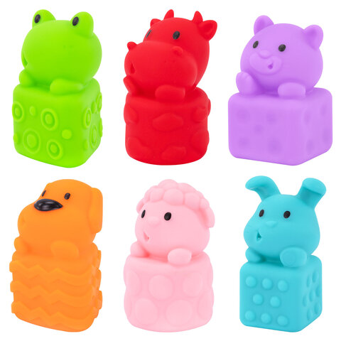 Тактильные игрушки, "Животные", сенсорные развивающие, ЭКО, 6 штук, BAMBOX BABY (БАМБОКС БЭБИ), 665903 - фото 4