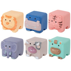 Тактильные кубики &laquo;Животные&raquo;, сенсорные игрушки развивающие, ЭКО, 6 штук, BAMBOX BABY (БАМБОКС БЭБИ), 665904