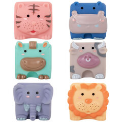 Тактильные кубики &laquo;Животные&raquo;, сенсорные игрушки развивающие, ЭКО, 6 штук, BAMBOX BABY (БАМБОКС БЭБИ), 665904