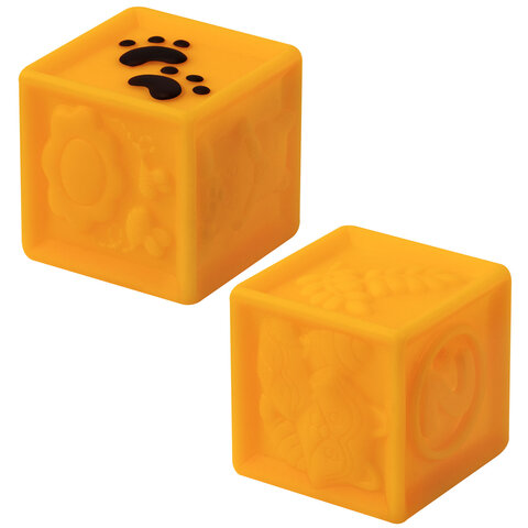 Тактильные кубики, сенсорные игрушки развивающие, ЭКО, 9 штук, BAMBOX BABY (БАМБОКС БЭБИ), 665908