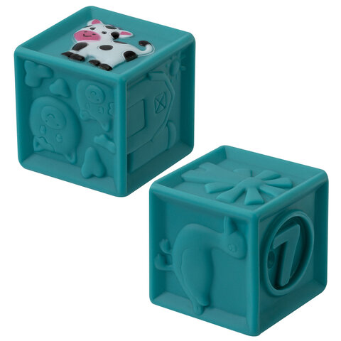 Тактильные кубики, сенсорные игрушки развивающие, ЭКО, 9 штук, BAMBOX BABY (БАМБОКС БЭБИ), 665908