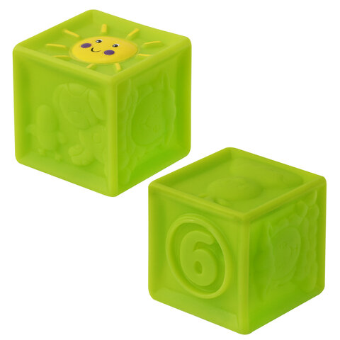 Тактильные кубики, сенсорные игрушки развивающие, ЭКО, 9 штук, BAMBOX BABY (БАМБОКС БЭБИ), 665908