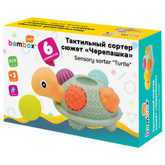 Тактильная игрушка-сортер, Черепашка с мячиками (5 шт.), сенсорная развивающая, ЭКО, BAMBOX BABY (БАМБОКС БЭБИ), 665911