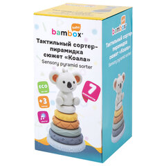 Тактильная игрушка-сортер, пирамидка &laquo;Коала&raquo;, 7 элементов, сенсорная развивающая, ЭКО, BAMBOX BABY (БАМБОКС БЭБИ), 665912