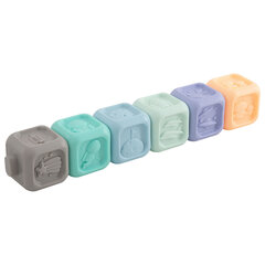 Набор тактильных игрушек-сортеров развивающих, пирамидка &laquo;Зайчик&raquo;, кубики, 13 элементов, ЭКО, BAMBOX BABY (БАМБОКС БЭБИ), 665914