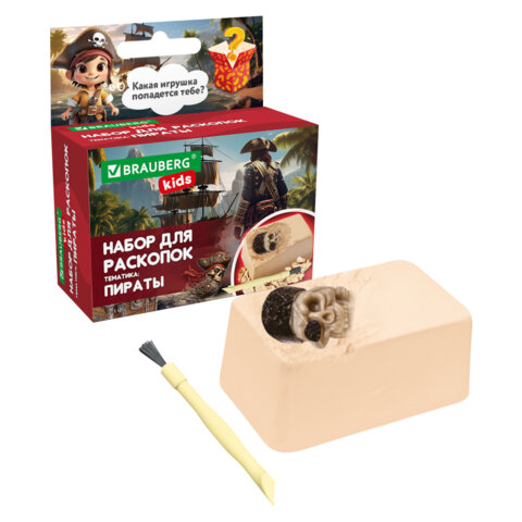 Набор для раскопок 5х8 см, инструменты, 6 видов ассорти, BRAUBERG KIDS, 665915 - фото 6
