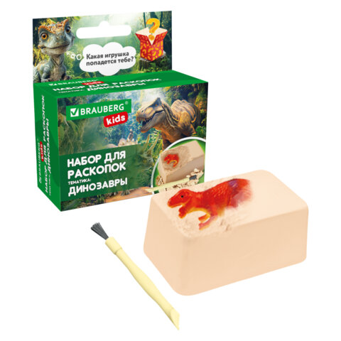 Набор для раскопок 5х8 см, инструменты, 6 видов ассорти, BRAUBERG KIDS, 665915 - фото 3