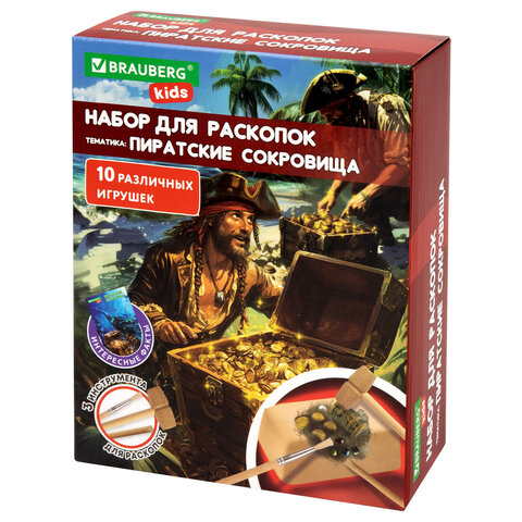 Набор для раскопок 17х21 см, инструменты, 6 видов ассорти, BRAUBERG KIDS, 665917 - фото 15