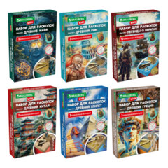 Набор для раскопок &laquo;Мир&raquo; 16&times;23 см, инструменты, 6 видов ассорти, BRAUBERG KIDS, 665918