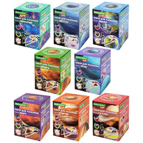 Набор для раскопок "Космос" 9,5х13,3 см, инструменты, 8 видов ассорти, BRAUBERG KIDS, 665919 - фото 11