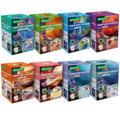 Набор для раскопок &laquo;Космос&raquo; 9,5&times;13,3 см, инструменты, 8 видов ассорти, BRAUBERG KIDS, 665919