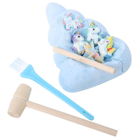 Набор для раскопок "Единороги и феи" 17x21,5 см, инструменты, тату, BRAUBERG KIDS, 665926 - фото 5