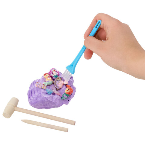 Набор для раскопок "Русалки" 17x21,5 см, инструменты, наклейки, BRAUBERG KIDS, 665927 - фото 6