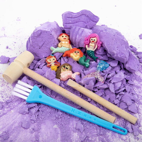 Набор для раскопок "Русалки" 17x21,5 см, инструменты, наклейки, BRAUBERG KIDS, 665927 - фото 8